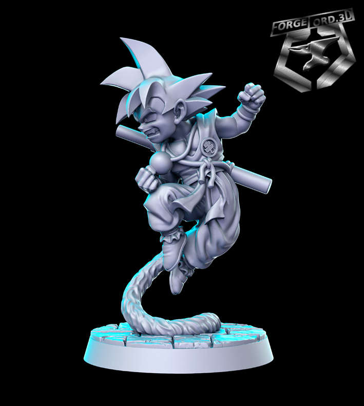 Kid Goku-RN-Estudio--figurines-fantasy-tabletop-RPG-3D-miniatures