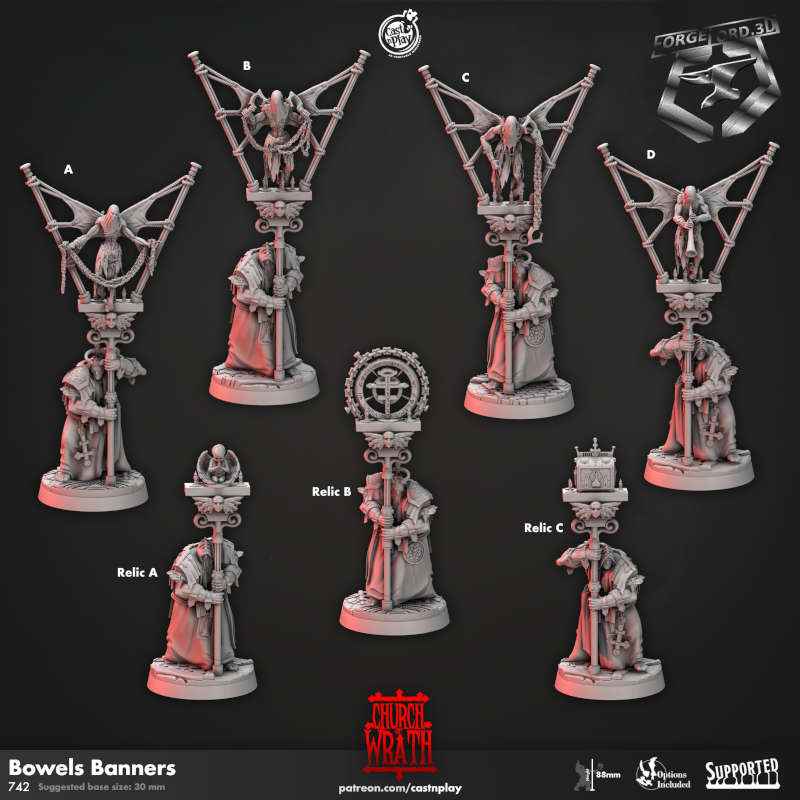 Bowels Banners-CastNPlay-Church-of-Wrath-Collection--fantasy-tabletop-RPG-3D-miniatures