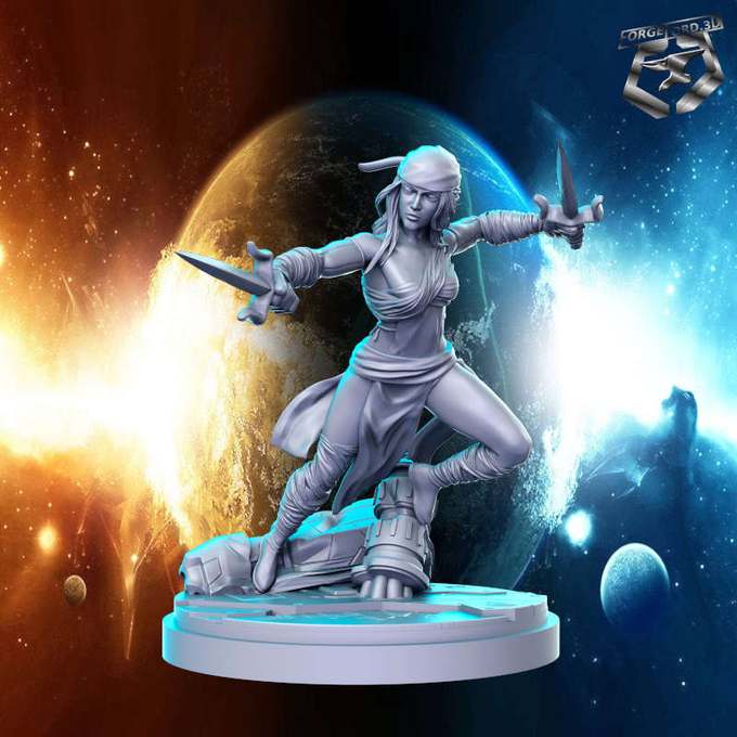 Elektra-statue-75mm-RN-Estudio-figurines-fantasy-tabletop-RPG-3D-miniatures
