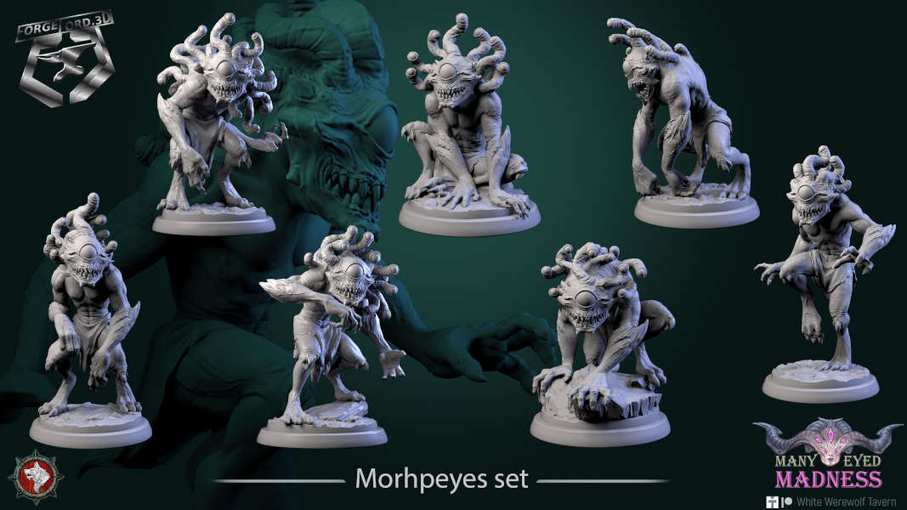 Morhpeyes-set-32mm-figurines-fantasy-tabletop-RPG-3D-miniatures-white-werewolf-tavern