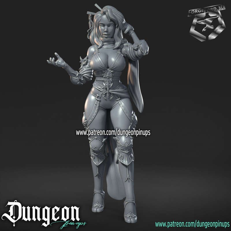 Ninja-statue-75mm-RN-Estudio-figurines-fantasy-tabletop-RPG-3D-miniatures