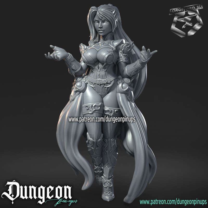 dark witch-statue-75mm-RN-Estudio-figurines-fantasy-tabletop-RPG-3D-miniatures