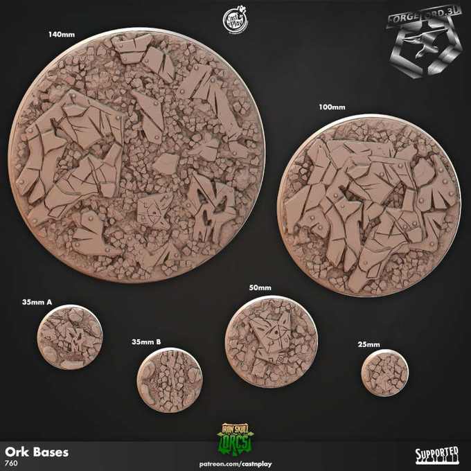 Ork-Bases-CastNPlay-Collection--fantasy-tabletop-RPG-3D-miniatures