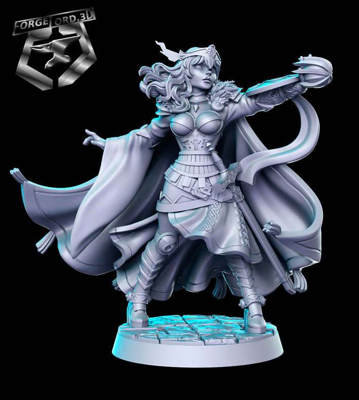Celica Queen of Valentia-RN-Estudio--figurines-fantasy-tabletop-RPG-3D-miniatures