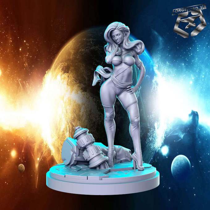 Ms Marvel-statue-75mm-RN-Estudio-figurines-fantasy-tabletop-RPG-3D-miniatures