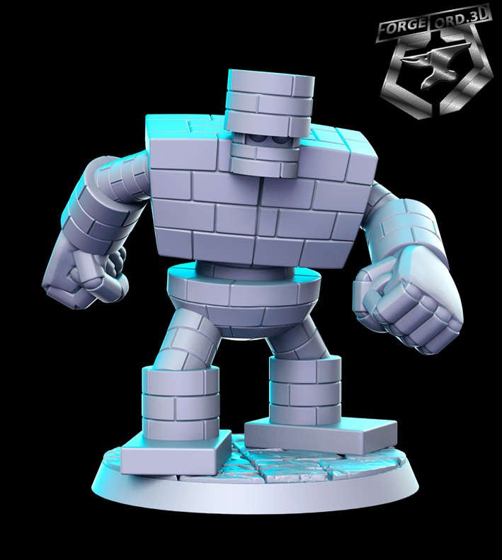 Stone Golem-RN-Estudio--figurines-fantasy-tabletop-RPG-3D-miniatures