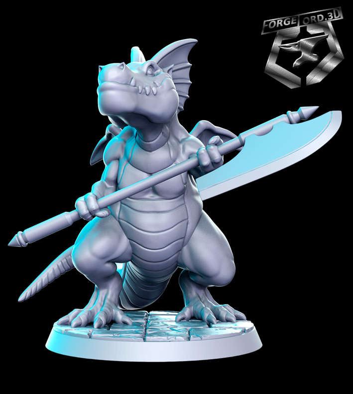 Green Dragon DQ-RN-Estudio--figurines-fantasy-tabletop-RPG-3D-miniatures