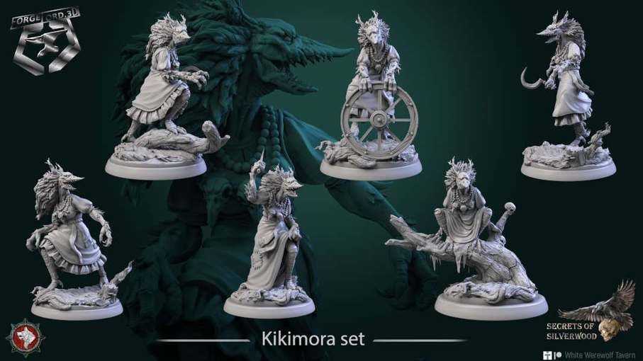 Kikimora-set-32mm-figurines-fantasy-tabletop-RPG-3D-miniatures-white-werewolf-tavern