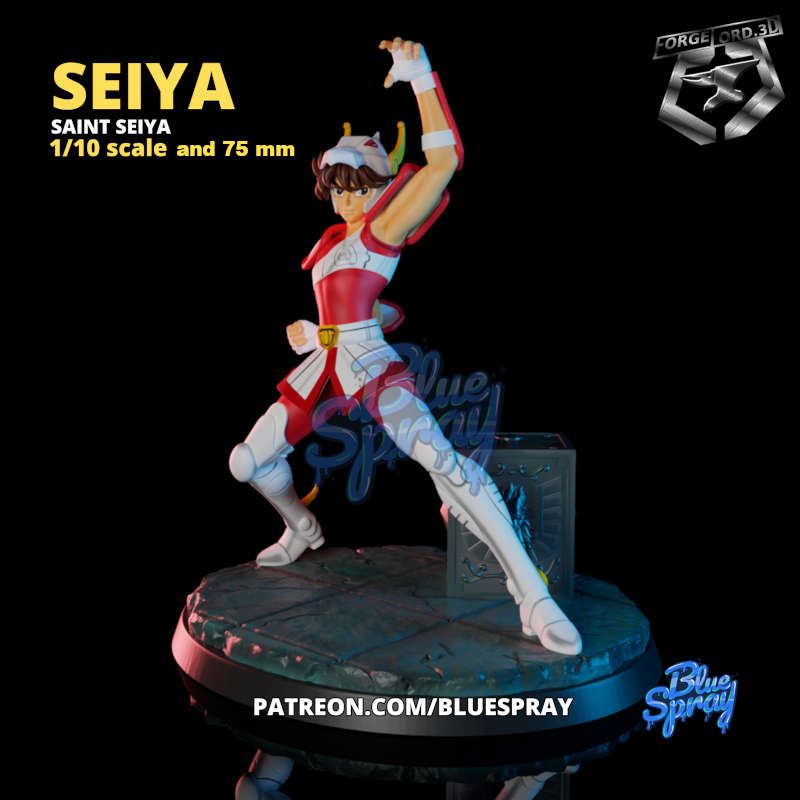 Pegasus Seiya-Blue-Spray--figurines-fantasy-tabletop-RPG-3D-miniatures