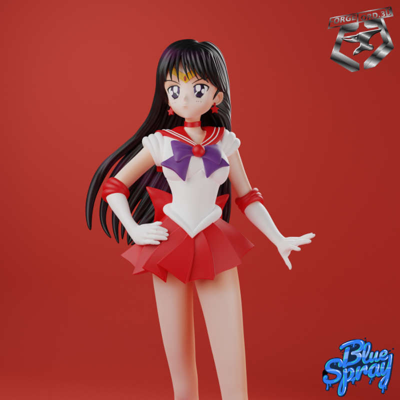 Rei Hino - Sailor Mars-Blue-Spray--figurines-fantasy-tabletop-RPG-3D-miniatures