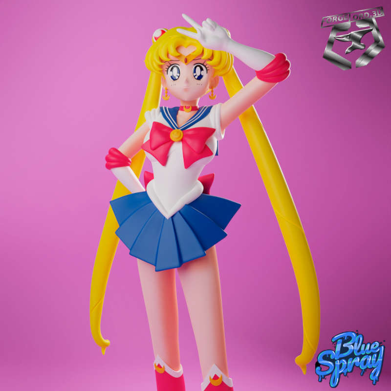 Serena Tsukino Sailor Moon-Blue-Spray--figurines-fantasy-tabletop-RPG-3D-miniatures