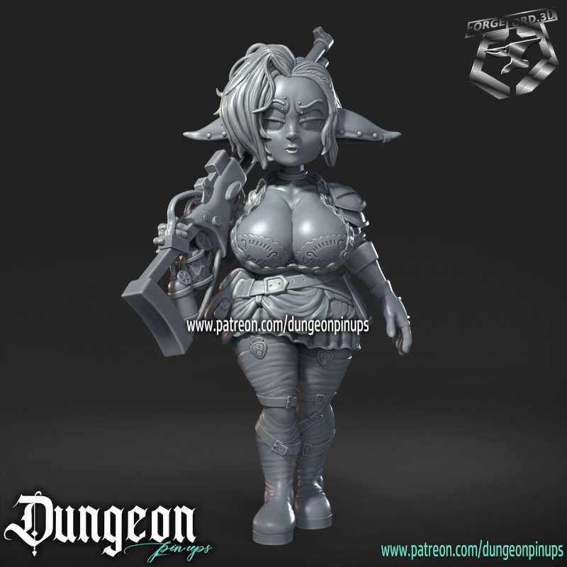 Silviar Sniper-statue-75mm-RN-Estudio-figurines-fantasy-tabletop-RPG-3D-miniatures