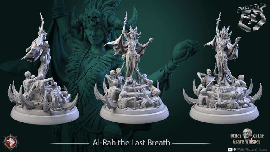 Al-Rah the Last Breath-statue-75mm-figurines-fantasy-tabletop-RPG-3D-miniatures-white-werewolf-tavern