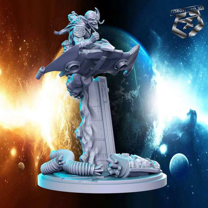 Green Goblin-statue-75mm-RN-Estudio-figurines-fantasy-tabletop-RPG-3D-miniatures