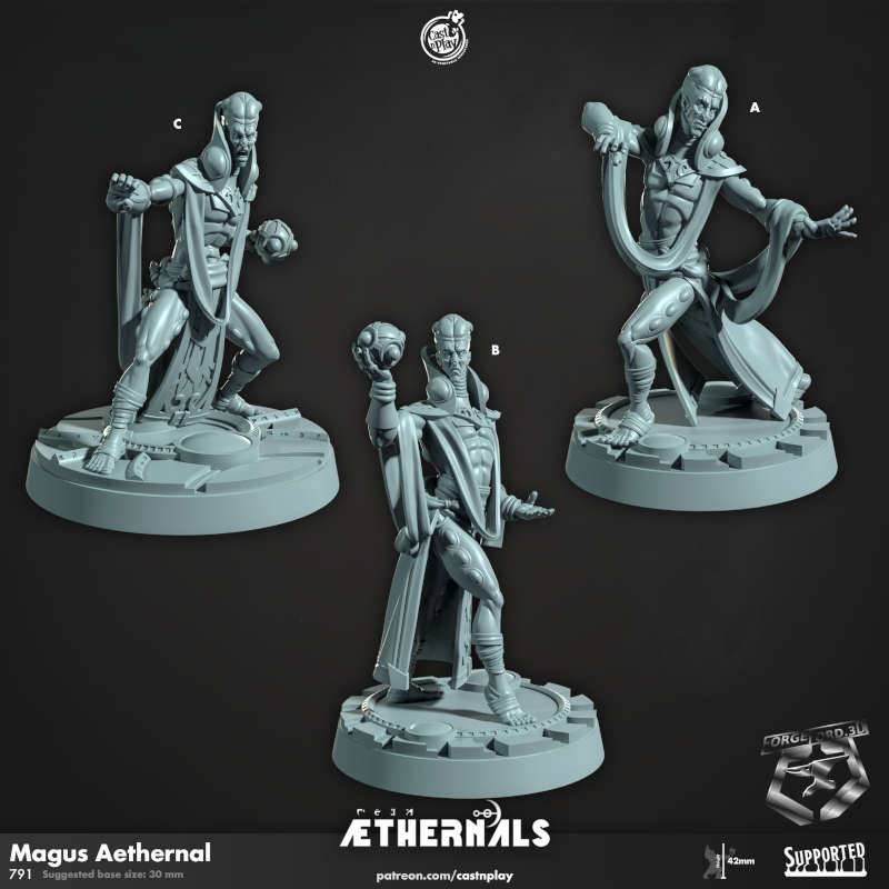 Magus Aethernal-CastNPlay-Aethernal-Collection--fantasy-tabletop-RPG-3D-miniatures