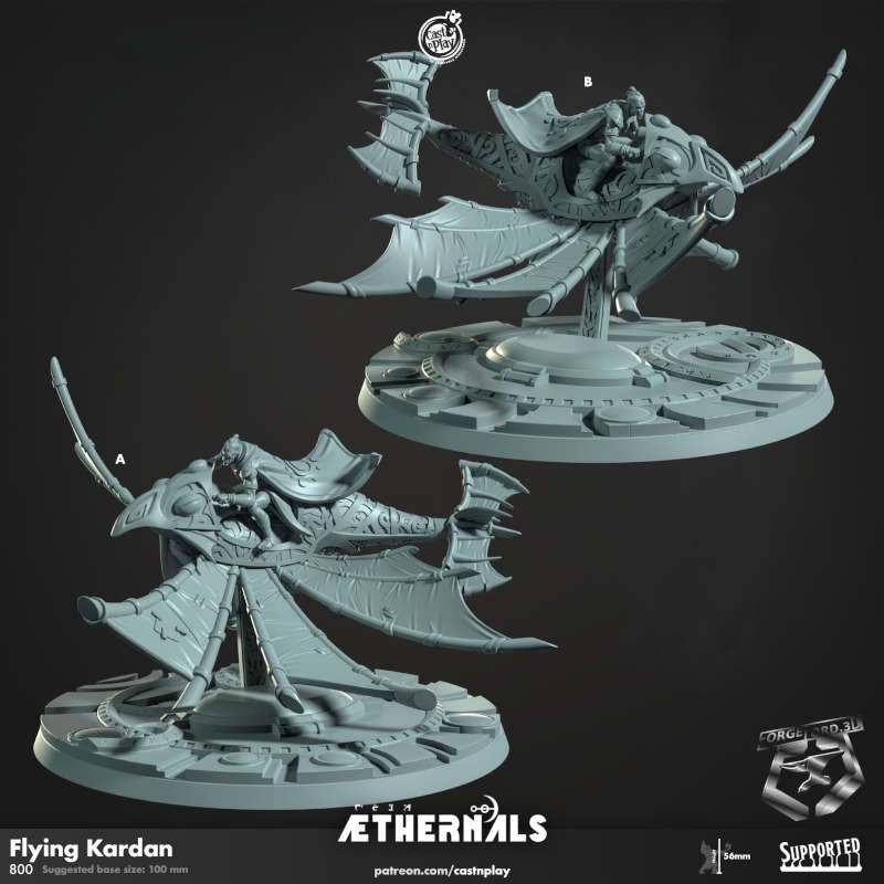 Flying Kardan-CastNPlay-Aethernal-Collection--fantasy-tabletop-RPG-3D-miniatures
