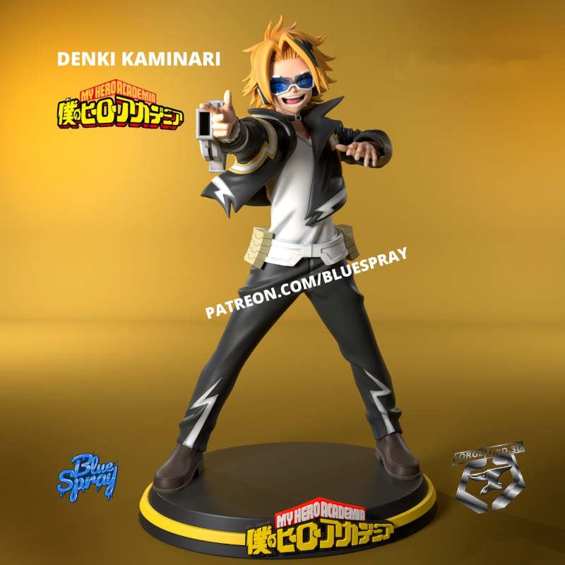 Denki Kaminari-Blue-Spray--figurines-fantasy-tabletop-RPG-3D-miniatures