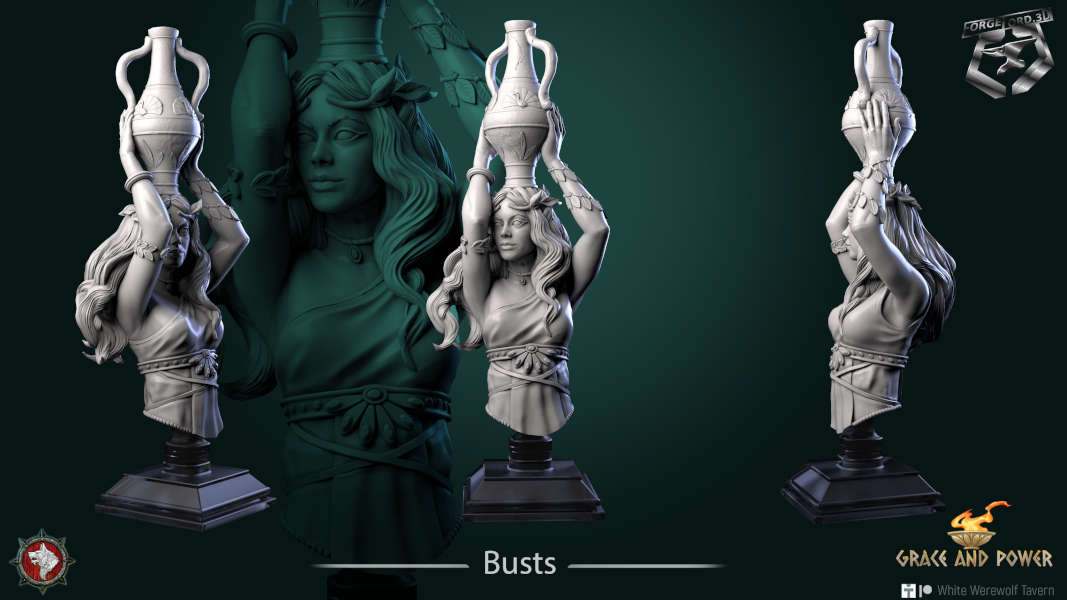 Hetaira-bust-75mm-figurines-fantasy-tabletop-RPG-3D-miniatures-white-werewolf-tavern