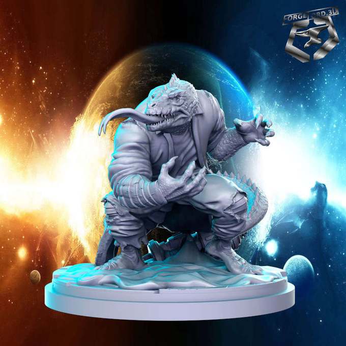 Lizard-statue-75mm-RN-Estudio-figurines-fantasy-tabletop-RPG-3D-miniatures