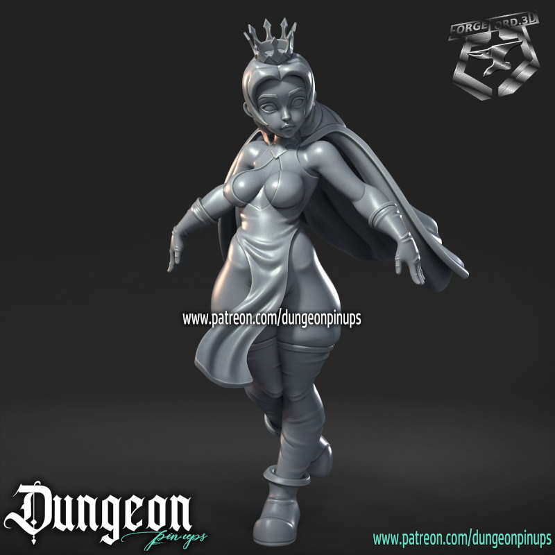 Princess Peach-statue-75mm-RN-Estudio-figurines-fantasy-tabletop-RPG-3D-miniatures