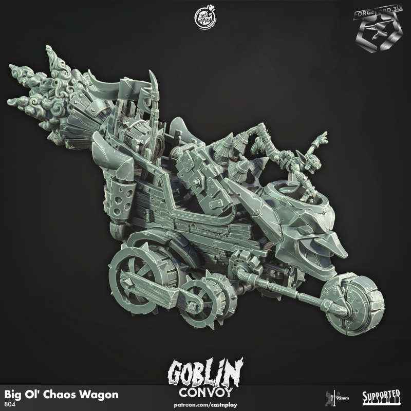 Big Ol' Chaos Wagon-CastNPlay-goblin-convoy-Collection--fantasy-tabletop-RPG-3D-miniatures