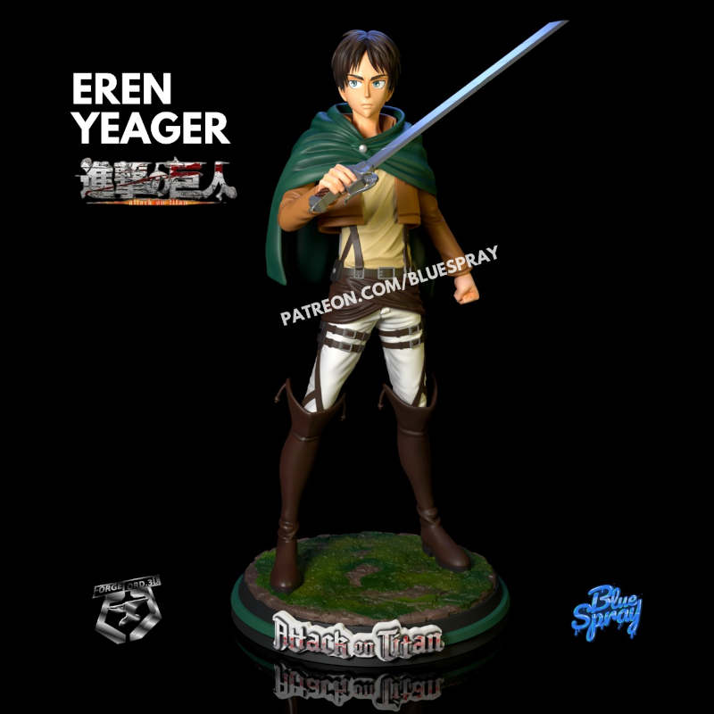 Eren Yeager-Blue-Spray--figurines-fantasy-tabletop-RPG-3D-miniatures