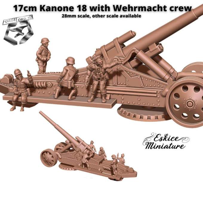 K18 Kanone-Tank-Eskice-Miniature-WWII-historical-vehicule-figurine-3d-miniatures-tabletop-rpg