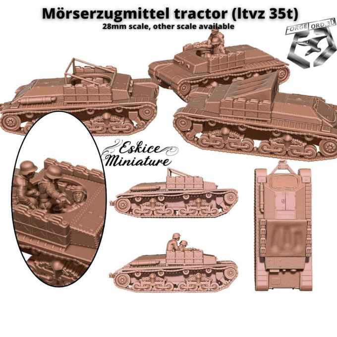 Morserzugmittel-Tank-Eskice-Miniature-WWII-historical-vehicule-figurine-3d-miniatures-tabletop-rpg