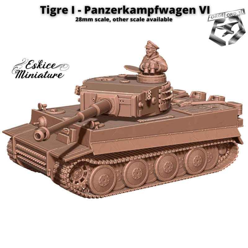 Tigre 1-Tank-Eskice-Miniature-WWII-historical-vehicule-figurine-3d-miniatures-tabletop-rpg
