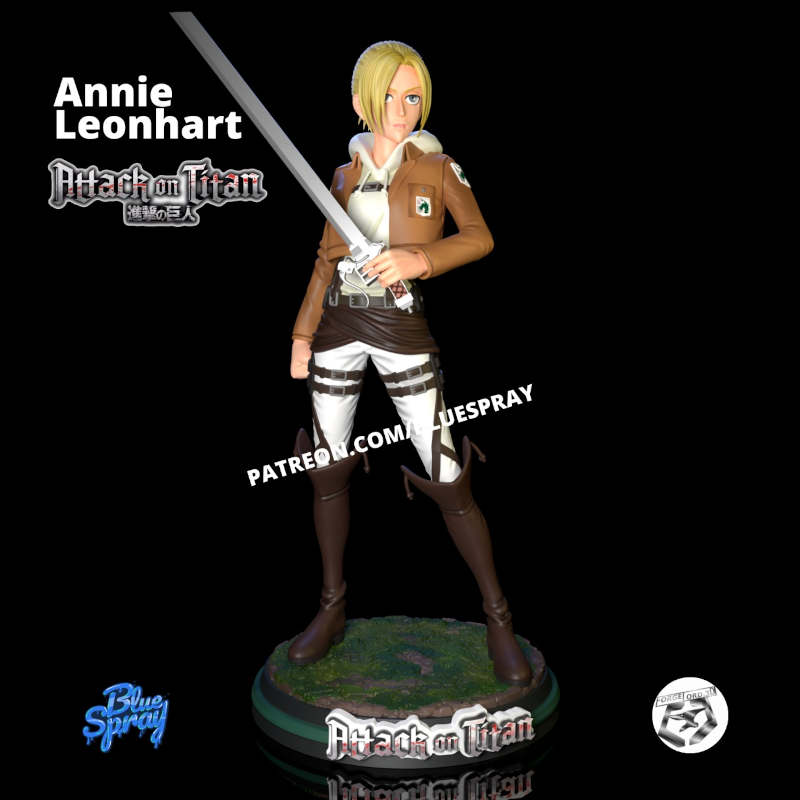Annie Leonhart-Blue-Spray--figurines-fantasy-tabletop-RPG-3D-miniatures