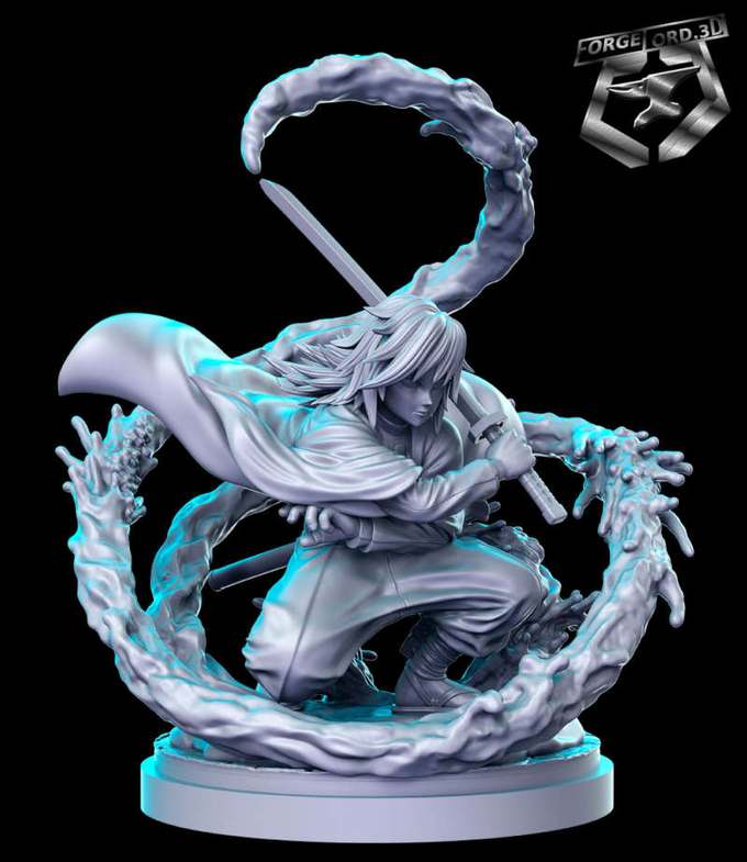 Giyu Tomioka-RN-Estudio--figurines-fantasy-tabletop-RPG-3D-miniatures