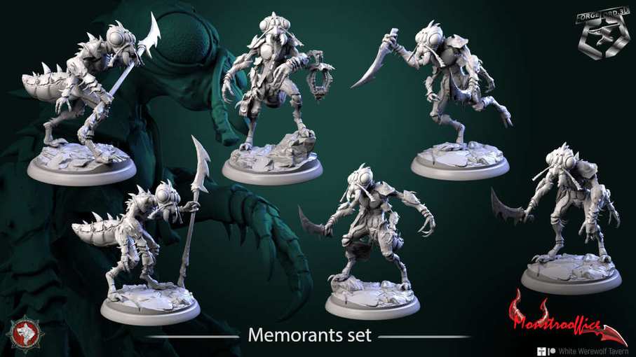 Memorants-set-32mm-figurines-fantasy-tabletop-RPG-3D-miniatures-white-werewolf-tavern