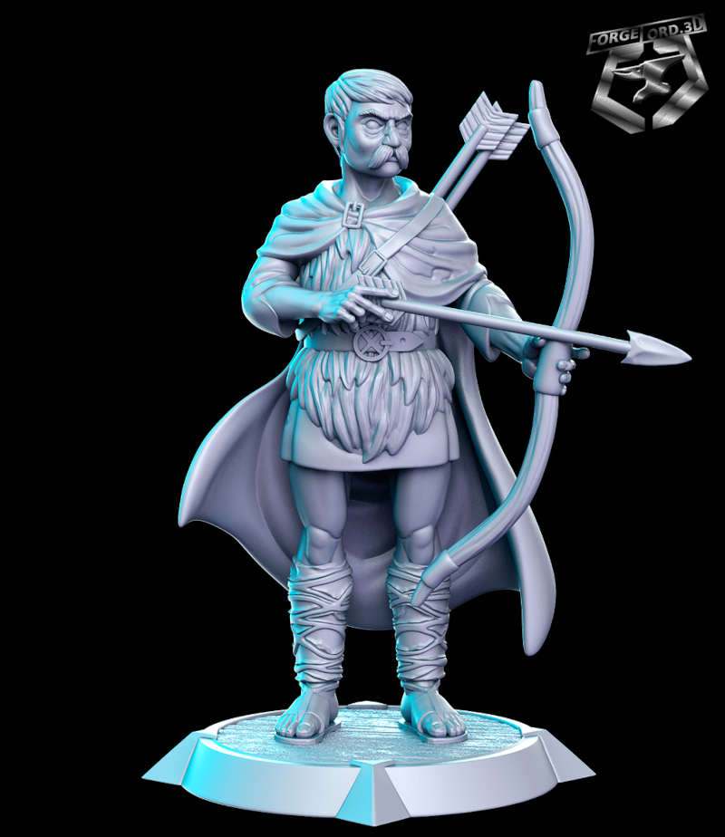 Bard The Guardsman of Laketown-RN-Estudio--figurines-fantasy-tabletop-RPG-3D-miniatures