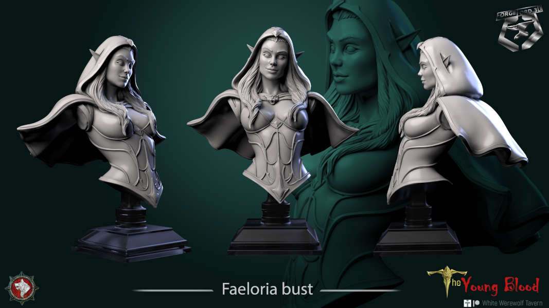 Faeloria-bust-75mm-figurines-fantasy-tabletop-RPG-3D-miniatures-white-werewolf-tavern