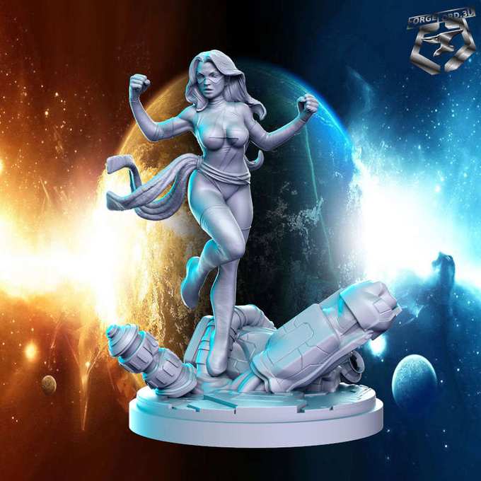 Ms Marvel-statue-75mm-RN-Estudio-figurines-fantasy-tabletop-RPG-3D-miniatures