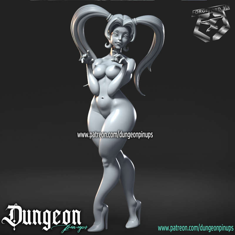 Scary nude-statue-75mm-RN-Estudio-figurines-fantasy-tabletop-RPG-3D-miniatures