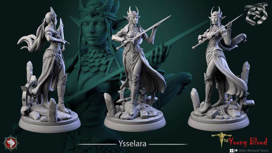 Ysselara-statue-75mm-figurines-fantasy-tabletop-RPG-3D-miniatures-white-werewolf-tavern