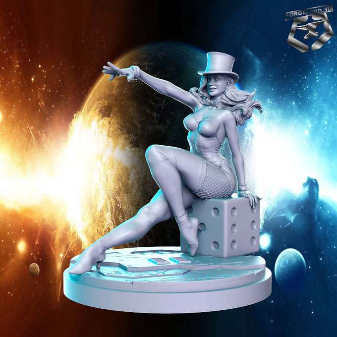 Zatana-statue-75mm-RN-Estudio-figurines-fantasy-tabletop-RPG-3D-miniatures