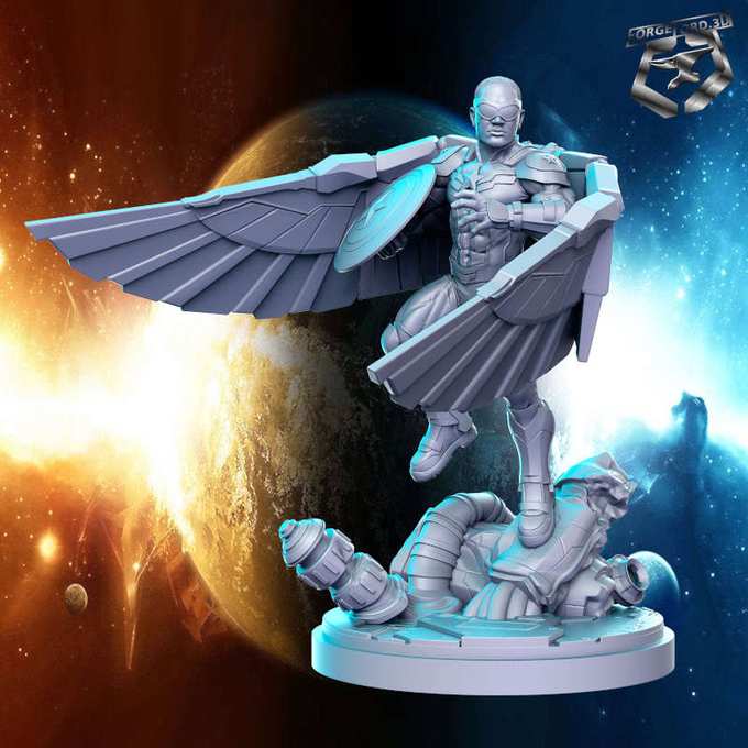 Falcon-statue-75mm-RN-Estudio-figurines-fantasy-tabletop-RPG-3D-miniatures