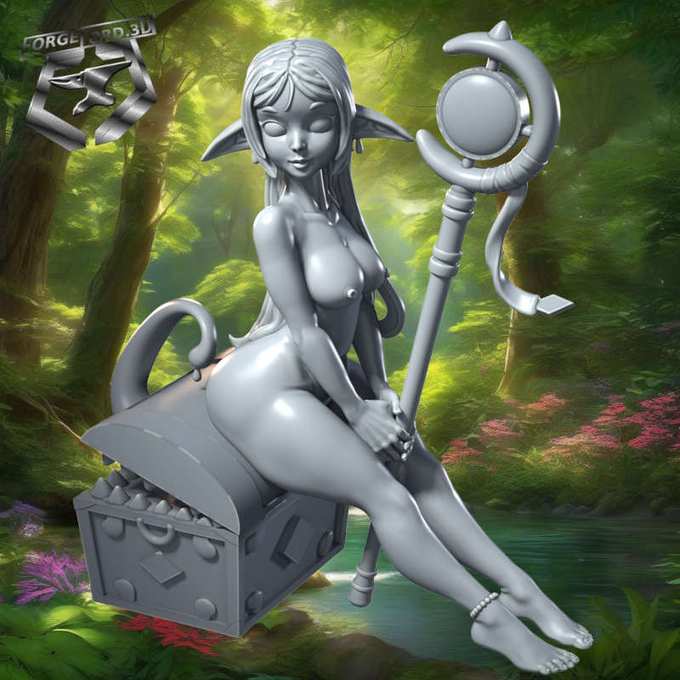 Frieren-Nude-statue-75mm-RN-Estudio-figurines-fantasy-tabletop-RPG-3D-miniatures