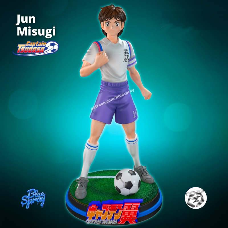 Jun Misugi-Blue-Spray--figurines-fantasy-tabletop-RPG-3D-miniatures