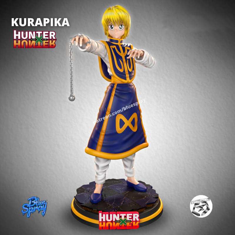 Kurapika-Blue-Spray--figurines-fantasy-tabletop-RPG-3D-miniatures