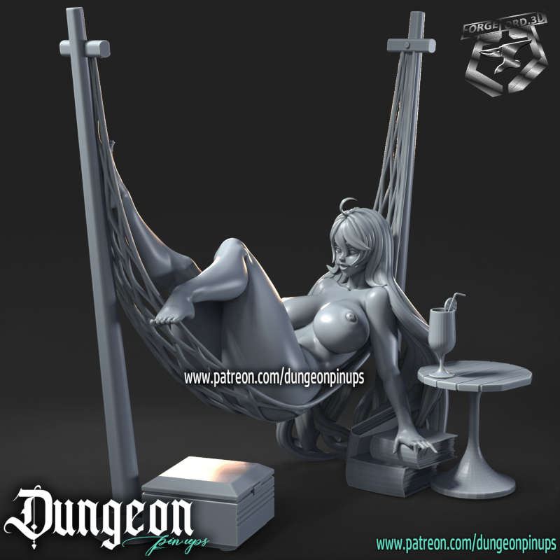 Sunny Skye-nude-statue-75mm-RN-Estudio-figurines-fantasy-tabletop-RPG-3D-miniatures