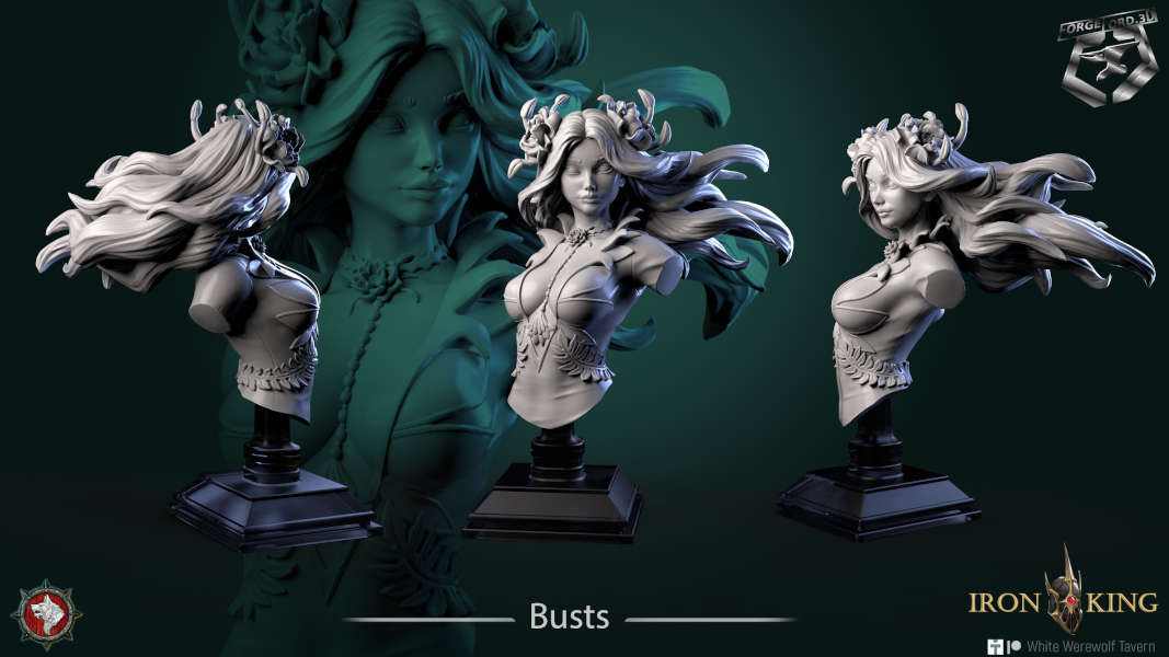 Chjao-bust-75mm-figurines-fantasy-tabletop-RPG-3D-miniatures-white-werewolf-tavern