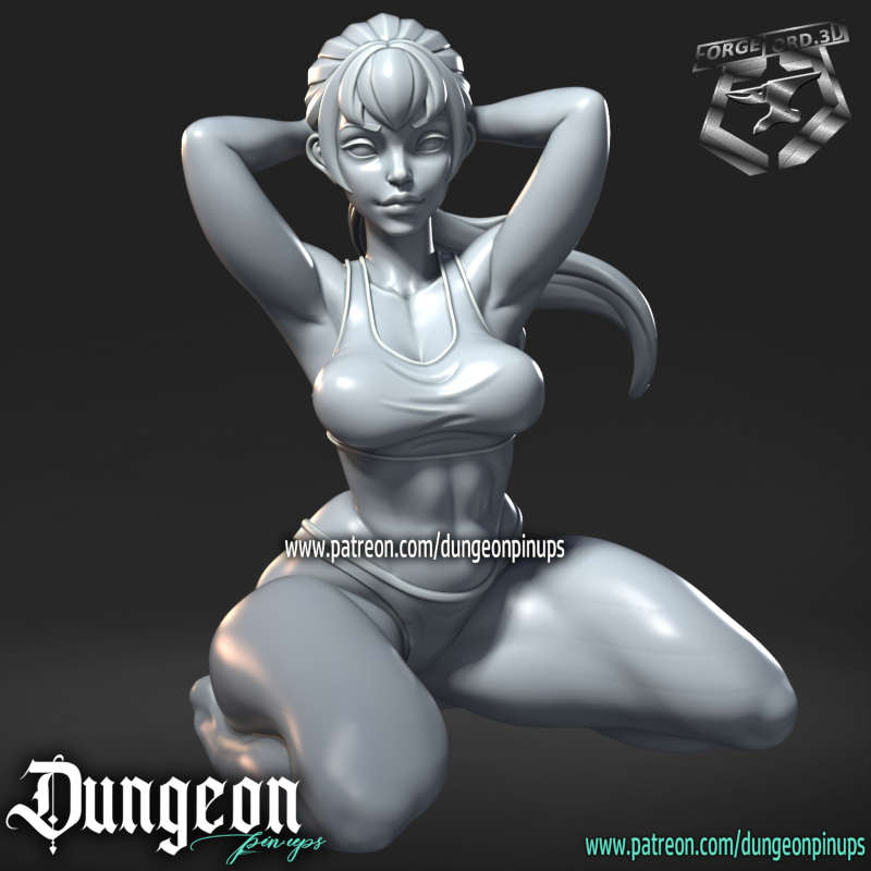 Lilly-dressed-statue-75mm-RN-Estudio-figurines-fantasy-tabletop-RPG-3D-miniatures