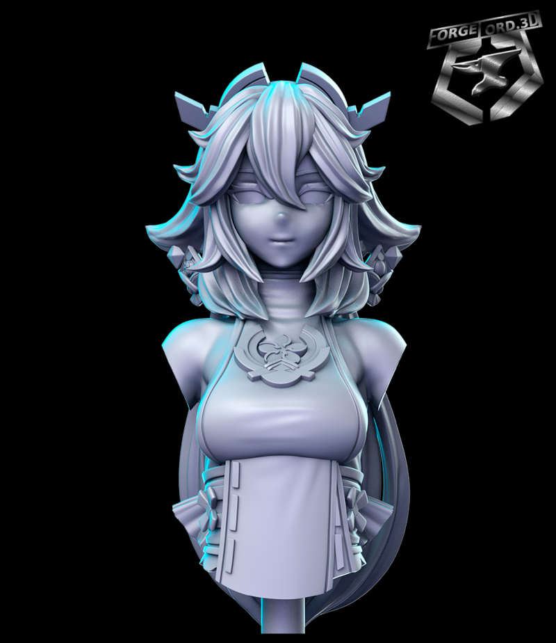 Yae Bust-RN-Estudio--figurines-fantasy-tabletop-RPG-3D-miniatures