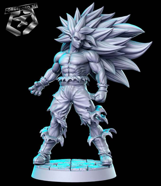 Goku SS3 -RN-Estudio--figurines-fantasy-tabletop-RPG-3D-miniature
