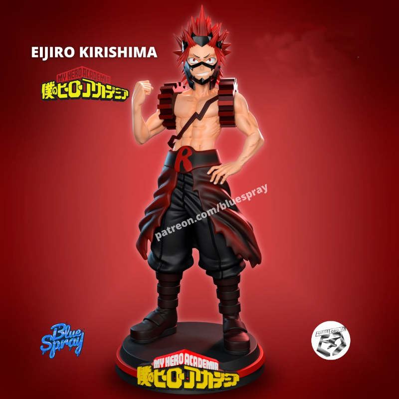 Eijiro Kirishima-Blue-Spray--figurines-fantasy-tabletop-RPG-3D-miniatures