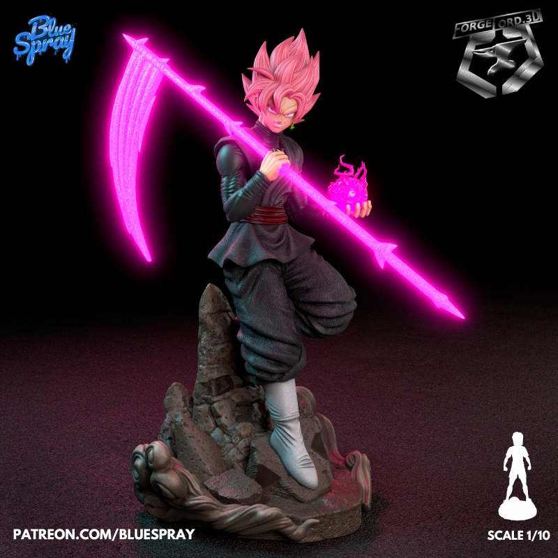 Goku Black-Blue -Spray--figurines-fantasy-tabletop-RPG-3D-miniatures