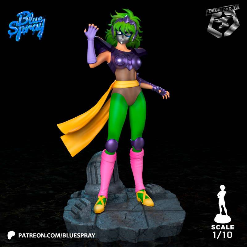 Ophiuchus Shaina-Blue-Spray--figurines-fantasy-tabletop-RPG-3D-miniatures